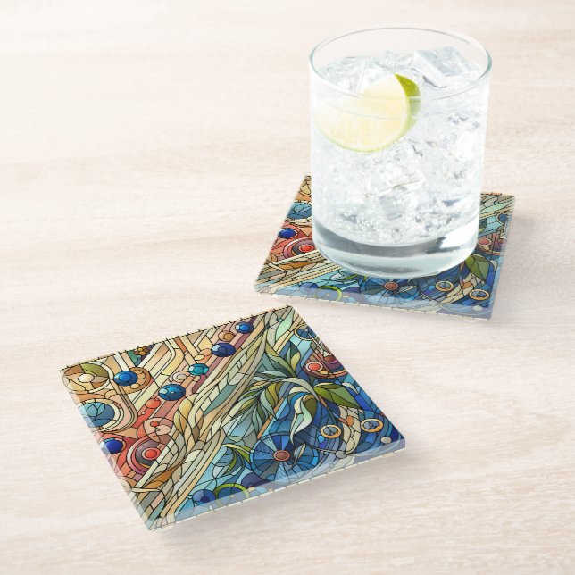 Art Deco Design Coaster (Angled)