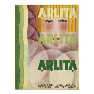 Art deco design for Arlita by Rene Magaritte Poster