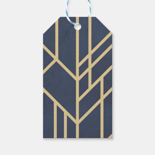Art Deco design Gift Tags (Front)