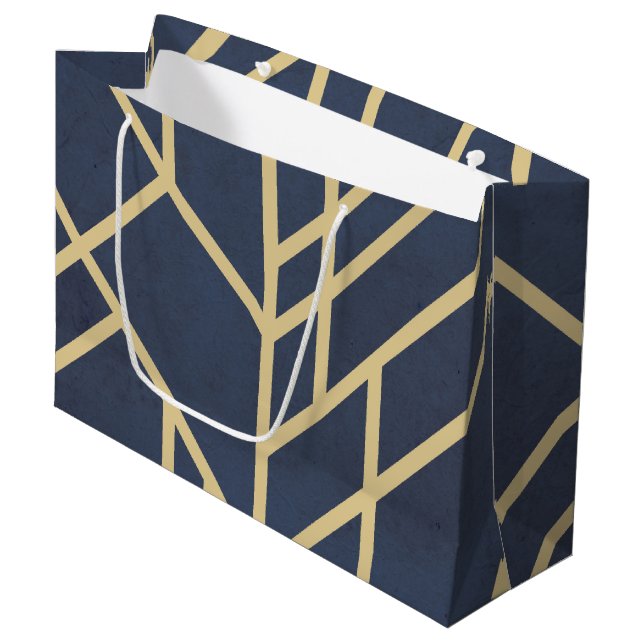 Art Deco design Large Gift Bag (Front Angled)