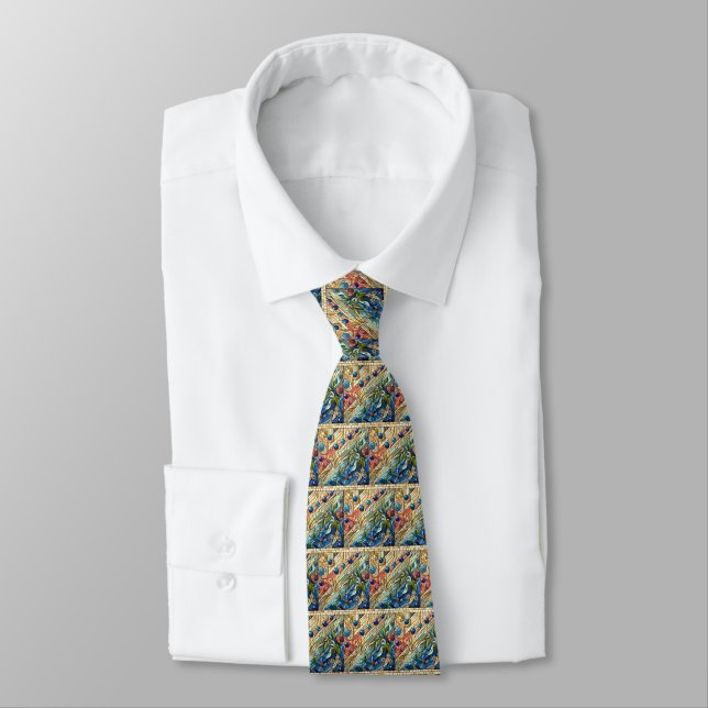Art Deco Design Neck Tie (Tied)