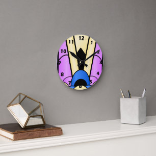 Art Deco Design Round Clock