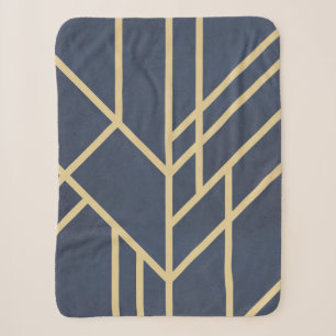 Art Deco design Sherpa Blanket