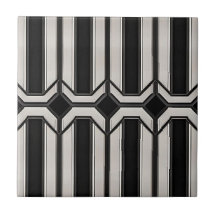Art Deco Diamond Lines Tile