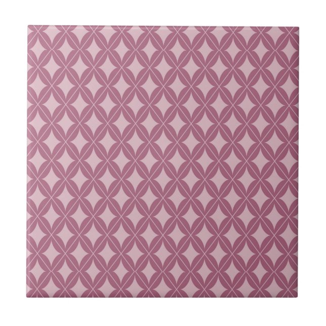 Art Deco Diamond Pattern Decorative Design Ceramic Tile (Front)