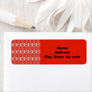 Art Deco Diamond Shapes and Lines Return Address Label