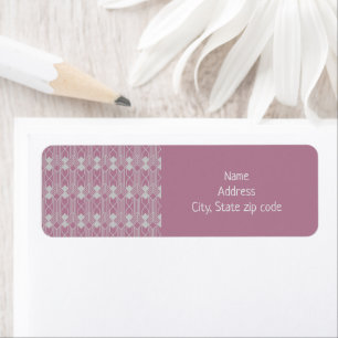 Art Deco Diamond Shapes and Lines Return Address Label
