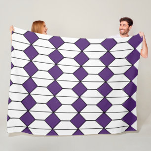 Art Deco Diamonds and Hexagons Fleece Blanket
