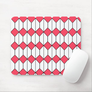 Art Deco Diamonds and Hexagons Mouse Pad