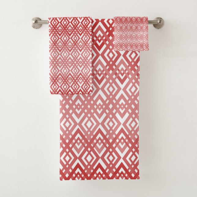 Art Deco Diamonds Bath Towel Set (Insitu)