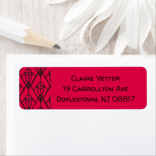 Art Deco Diamonds Label Return Address Label