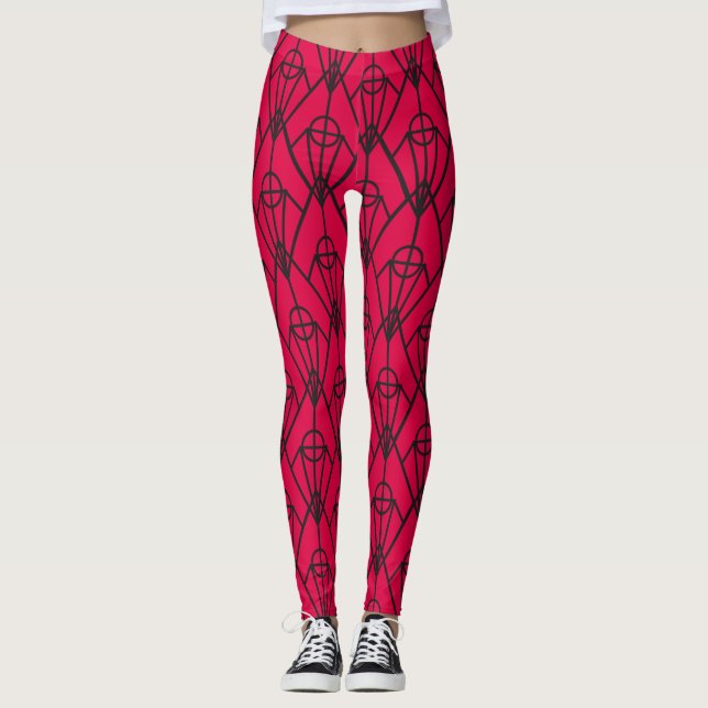 Art Deco Diamonds  Leggings (Front)