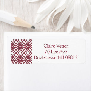 Art Deco Diamonds Return Address Label