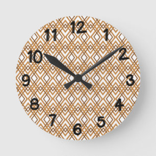 Art Deco Diamonds Round Clock