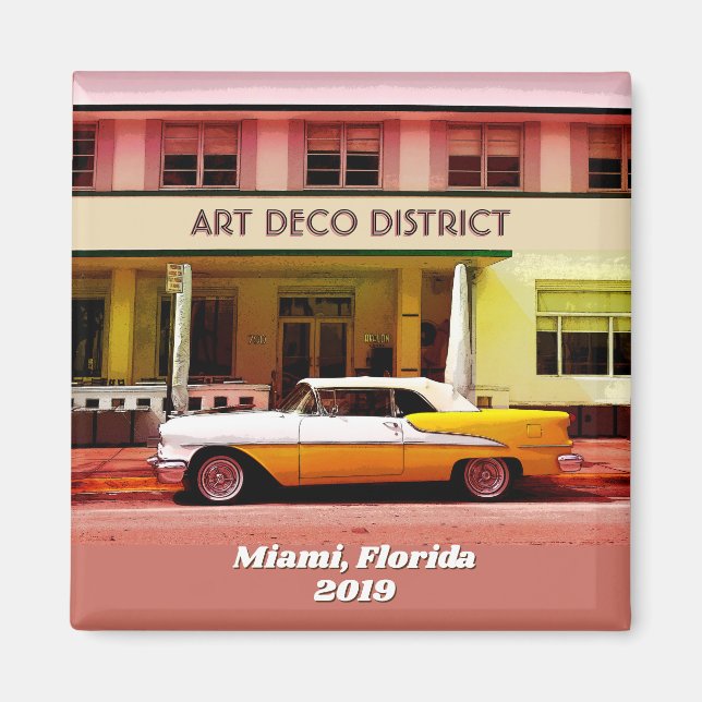 Art Deco District, Miami, Florida w/out year Magnet (Front)
