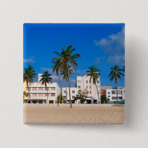 Art Deco District Of South Beach Miami 15 Cm Square Badge