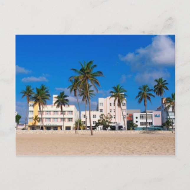 Art Deco District Of South Beach Miami Postcard (Front)