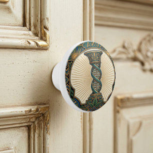 Art Deco DNA biology medical vintage  Ceramic Knob