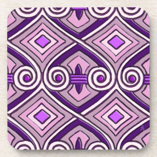 Art Deco Does Persia (Bright Purples) Coaster