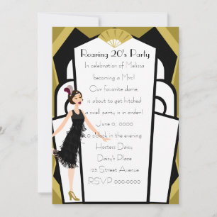 Art  Deco Doll Invitation