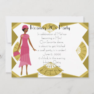 Art Deco Doll Invitation