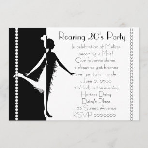 Art  Deco Doll with Pearls Invitation