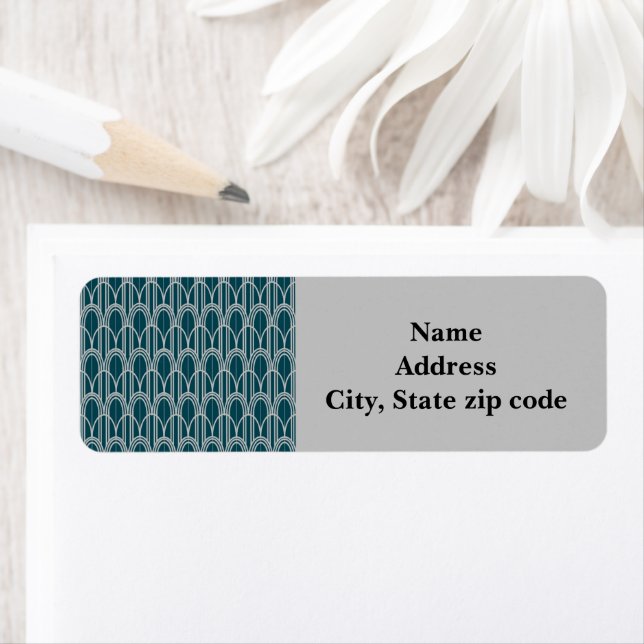 Art Deco Domes  Return Address Label (Insitu)