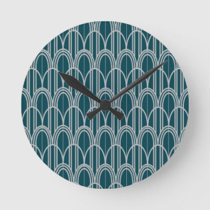 Art Deco Domes Round Clock