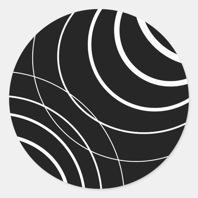 Art Deco Double Circle Sets Sticker 3 (Front)