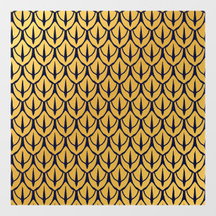 Art Deco Dragon Scales - Blue and Gold Scales