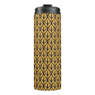 Art Deco Dragon Scales - Blue and Gold Scales Thermal Tumbler