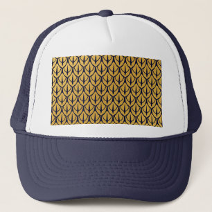 Art Deco Dragon Scales - Blue and Gold Scales Trucker Hat