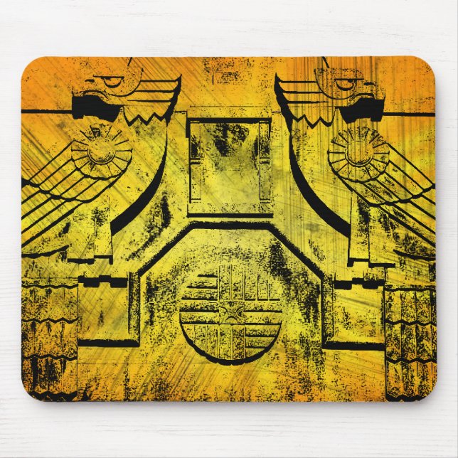 Art Deco Eagle Stone Sculpture Mouse Pad (Front)