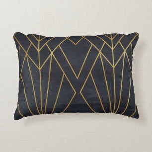 Art Deco Elegance: Geometric Glamour Decorative Cushion