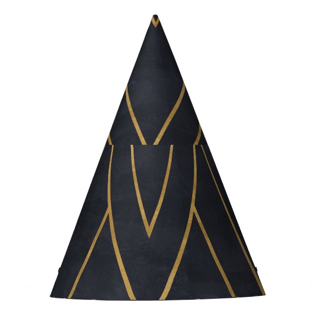 Art Deco Elegance: Geometric Glamour Party Hat (Front)