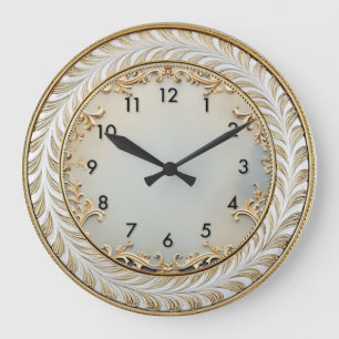 Art Deco Elegant Round Large Clock