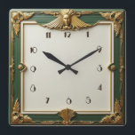 Art Deco Elegant Square Wall Clock<br><div class="desc">Great clock design. You will love it like others. Be free to use this design for other product you like or to customise and add your text. Follow me for more. Thank you. Have a nice day.</div>