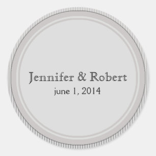 Art Deco Elegant Stripe Classic Round Sticker