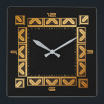 Art Deco elegant style Square Wall Clock<br><div class="desc">Great clock design. You will love it like others. Be free to use this design for other product you like or to customise and add your text. Follow me for more. Thank you. Have a nice day.</div>