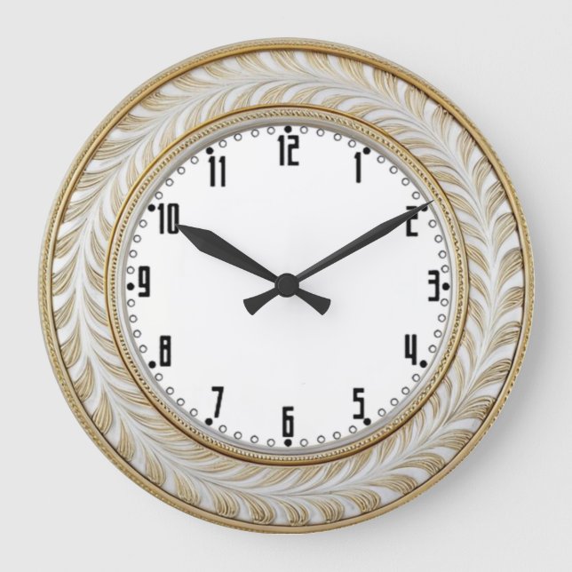 Art Deco Elegant Wall Large Clock (Front)