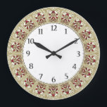 Art Deco Elegant Wall Large Clock<br><div class="desc">Great clock design. You will love it like others. Be free to use this design for other product you like or to customize and add your text. Follow me for more. Thank you. Have a nice day.</div>