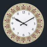 Art Deco Elegant Wall Large Clock<br><div class="desc">Great clock design. You will love it like others. Be free to use this design for other product you like or to customize and add your text. Follow me for more. Thank you. Have a nice day.</div>