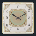 Art Deco Elegant Wall Square Wall Clock<br><div class="desc">Great clock design. You will love it like others. Be free to use this design for other product you like or to customize and add your text. Follow me for more. Thank you. Have a nice day.</div>
