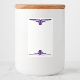 Art deco element in deep purple food label