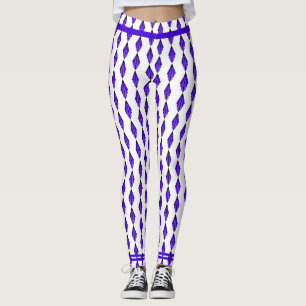 Art deco element in deep purple Leggings
