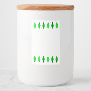 Art deco element in green & black food label