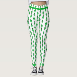 Art deco element in green Leggings