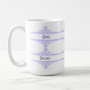 Art deco element in lilac & purple coffee mug