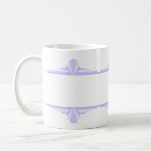 Art deco element in lilac & purple coffee mug