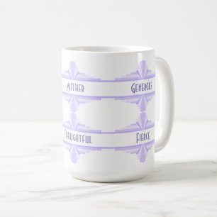 Art deco element in lilac & purple coffee mug